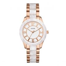 Guess Reloj Mujer Analogico Cuarzo con Correa de Acero y policarbonato W0074L2