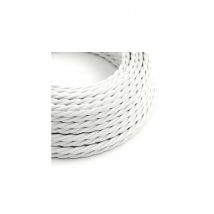 Ledkia Cable Textil Eléctrico Trenzado Blanco