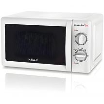 Microondas Haeger Sous-Chef 20 - 700W, 20L, 6 Niveles, Descongelación, Temporizador, Plato Giratorio