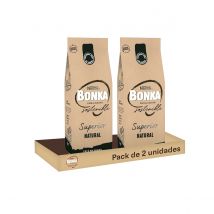 Bonka Café en Grano Tostado Natural Superior - 1kg | Ideal para Máquina de Café Espresso - Pack de 2 Unidades