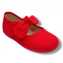 Vulpeques Merceditas Lona Niña 204-P ROJO calzado niños Summer Respetuoso ROYALE CORDONETS