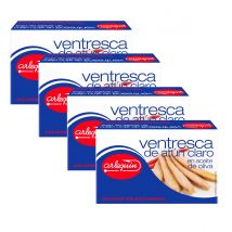 ARLEQUIN Ventresca de Atún Claro en Aceite de Oliva, Pack 4 Latas de 125 grs (500 grs)