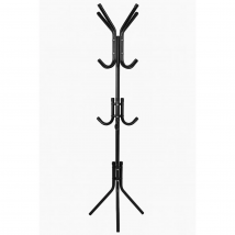 Ruhhy, Perchero Metálico de Pie Color Negro, blanco con 12 Ganchos, Diseño Moderno, Estable y Resistente para Entrada, Dormitorio, Oficina o Recibidor – Fácil Montaje sin Herramientas – Estructura de