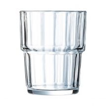 Quid NORUEGA Caja 6 Vasos Bajos Vidrio 20CL Transparente Con Relieve