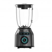 Batidora de vaso Cecotec Power Black Titanium 2200MAX Smooth, acabados en acero inoxidable, 2200 W potencia máxima, cuchilla con recubrimiento de titanio negro, 1,75 Litros capacidad.