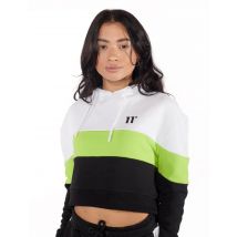 Sudadera con Capucha 11 Degrees Tricolor Negro Blanco Verde