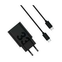 Motorola TurboPower 33W USB-A Cargador Rápido con Cable USB-C de 1m – Compatible con QC3.0, Protección contra Sobrecarga, Negro