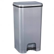 COM-FORT HOUSE  Cubo de Basura con Pedal  37L  Plata  1 Unidad  Piezas Extraíbles