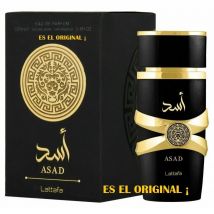 Perfume arabe hombre lattafa Asad, colonia de moda, formato grande 100ml. Envase decorativo bonito diseño.