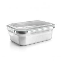 IBILI Keepklin - Recipiente Rectangular de 1.2L en Acero Inoxidable Apto Microondas