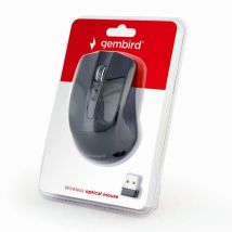 Gembird MUSW-4B-04 - Ratón (Ambidextro, Óptico, RF inalámbrico, 1600 DPI, Black)