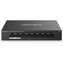 MERCUSYS - Switch Gigabit de computadora de 8 puertos con PoE+ de 7 puertos, PoE de 65 W, compatible con PDs 802.3af/at, gestión de energía, carcasa metálica, Plug & Play, no requiere configuración