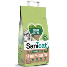 Arena Aglomerante Sanicat 100 % Green para Gatos 5 kg