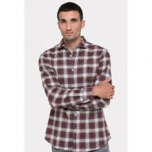 Camisa modelo tartán clásica Valecuatro en granate