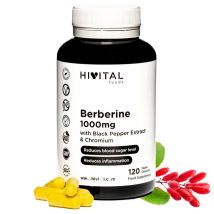 Berberina 1000 mg. 120 cápsulas veganas para 2 meses. Hivital