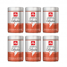 Pack 6 x Illy Café en Granos Colombia 250 gr 100% arábico
