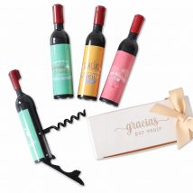 Pack de 12 a 42 unidades de sacacorchos con frases de boda, Sacacorchos para regalar, Abridor de