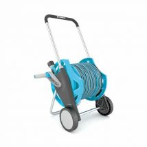 Cellfast Discover Delux Set: Garden Cart with 20m Hose, Kink Resistant Sprinkler and UV Resistant Connector for Efficient Drip Irrigation. Ideal for automatic watering and enhancing your garden
