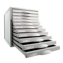 Módulo archisystem de 11 cajones 356x316x362 mm gris archivo 2000