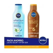NIVEA SUN Pack ahorro protector solar - Contiene Loción solar zanahoria bronceado intenso SPF6 y Aftersun