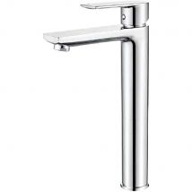 Ibergrif M11102 Grifo de Lavabo Alto, Mezclador Monomando para Baño, Latón, Cromado