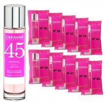 CARAVAN FRAGANCIAS Perfume de Mujer Nº45 de 150 ml + Set de 10 Viales de Fragancias femeninas distintas de Caravan para descubrir nuevos aromas