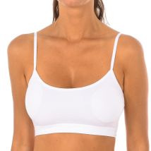 Kisses And Love Top de Encaje de Micofibra Bamboo y Escote Redondo para Mujer