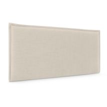 DHOME Cabecero de Lino Natural Liso con Ribete Cabezal Tapizado Cama Dormitorio Moderno Top Trending (Beige Lino)