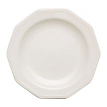 QUEEN'S ARTIC WHITE Plato Postre  Cerámico 20,5CM Blanco Brillo Loza vitrificada de estilo ingles Apilable