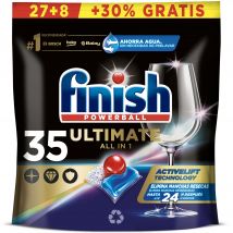 Finish Powerball Ultimate All in 1 Pastillas para el lavavajillas 35 pastillas