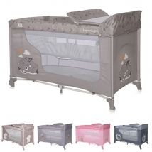 LORELLI Cuna de viaje doble altura con cambiador y gatera lateral MOONLIGHT de Lorelli