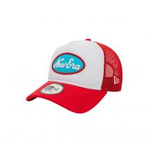 Gorra New Era Oval Trucker Unisex Rojo con Parche Heritage