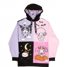 Loungefly LF Sanrio Kuromi y My Melodi Sudadera con Capucha para Halloween, Talla 3X