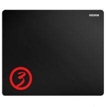 OZONE ALFOMBRILLA GAMING GROUND LEVEL S - Diseño Gamer, Tamaño Pequeño, Ergonomica, Superficie Tela Suave, Base De Goma, Antideslizante, 250 x 210 x 2 mm, Negro, Multicolor