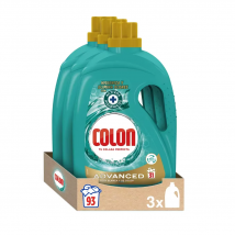 Colon Detergente para la Ropa, Gel 93 Lavados, Higiene Advanced y Vanish Advanced, Formato 3x31 Lavados