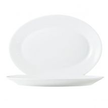 Arcoroc Set 6 Fuentes Oval Opal 29CM Blanco Brillo Francia