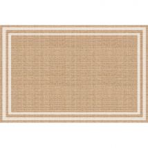 Viniliko, Alfombra de vinilo de alta calidad, acabado liso que facilita su higiene, con impresión de estampado de fibras naturales,  Modelo AGNAN, disponible en medidas:  50x100, 50x140, 66x100,