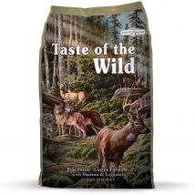 Taste Of The Wild Pine Forest  Pienso Taste of the Wild para perros elaborado con venado y legumbres, indicado para todas las razas.