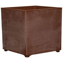 Maceta Cúbica Art Plast 80x40cm Sin Agujeros Marrón