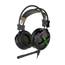 Havit  HV-H2163U Casco Gaming Premium - USB 7.1, Con Vibración Activa, LED Verde, Membranas Premium de 40mm (Dome Z), Frecuencia 20Hz-20kHz, Sensibilidad 110dB±3dB, Micrófono 4.0x1.5mm, Cable 2.5m -