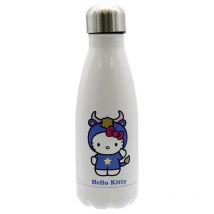 Marcas CyP- Hello Kitty, Sanrio, Botella, Botella de Agua, Bidón, Cantimplora, Horóscopo, Tauro, 550 ml, Color Blanco, Producto Oficial
