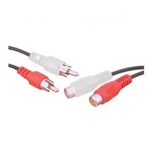 Conexión audio inyectada 2 machos RCA a 2 hembras RCA 2 m Electro Dh 37.013/2 8430552044146
