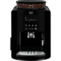 Cafetera superautomática Krups Arabica EA8170 Máquina de café express, diseño compacto, molinillo, 15 bares, pantalla LCD, espresso