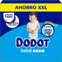 Dodot Bebé Seco Pack Ahorro, Tallas 3 a 6. Pañales Bebé con Triple Sistema de Protección Antifugas, Nº 1 Ultra Seco, Triple Capa Absorbente, Piel de tu Bebé Seca hasta 12h.