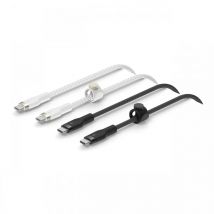 Belkin - BoostCharge Pro Flex cable USB USB 2.0 1 m USB C Negro, Blanco CAB011BT1MBW2PK