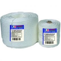 Cuerda cableada ROMBULL PP 4 cabos 16 mm. Blanco 100 m.