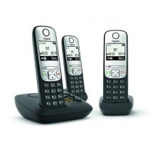 Gigaset A690A Trio Teléfono DECT/analógico Identificador de llamadas Negro
