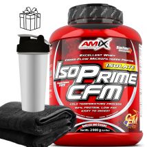 IsoPrime CFM Isolate 2kg - Amix + toalla + mezclador | Sin azúcares añadidos | Alta calidad |