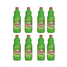 Lagarto caja de 8 botellas de Lejía Perfumada - especial para Baños - Caja de 8 botellas x 1500 ml