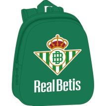 SAFTA - MOCHILA 3D REAL BETIS BALOMPIE 33x27 cm - Mochila con Asas Ajustables y Espalda Ergonomica - Mochila con Compartimientos con Cremallera - Mochila Diseño Único y Licencia Oficial By REAL BETIS